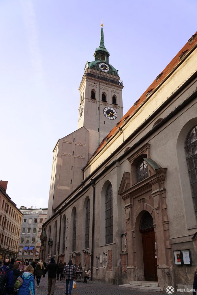 The clock tower called "old pete" next to marienplatz where you can have the best view of munich
