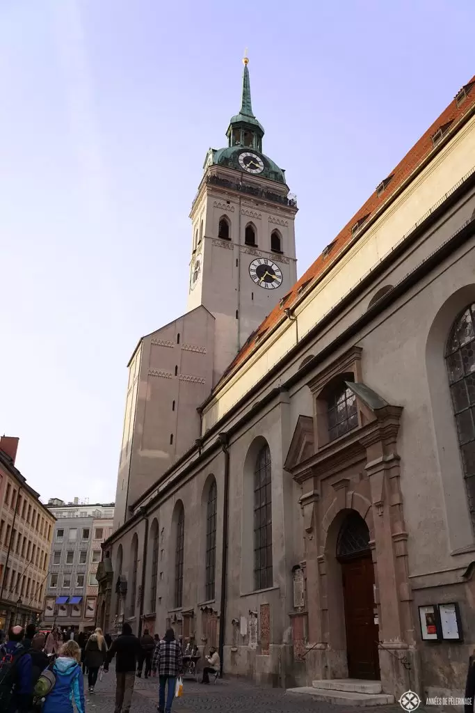 The clock tower called "old pete" next to marienplatz where you can have the best view of munich