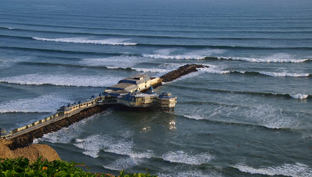 The pier of Miraflores in Lima Peru