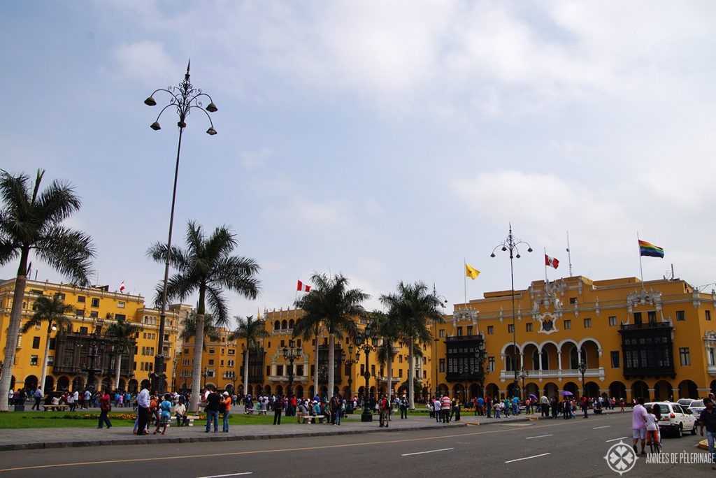 The Plaza de Armas in Lima, Peru - the central square