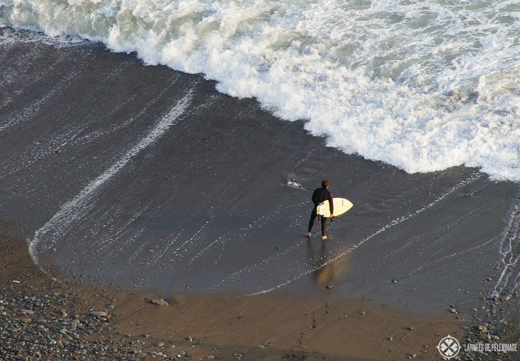 A surfer in Lima Peru - one of the many things to do in Lima
