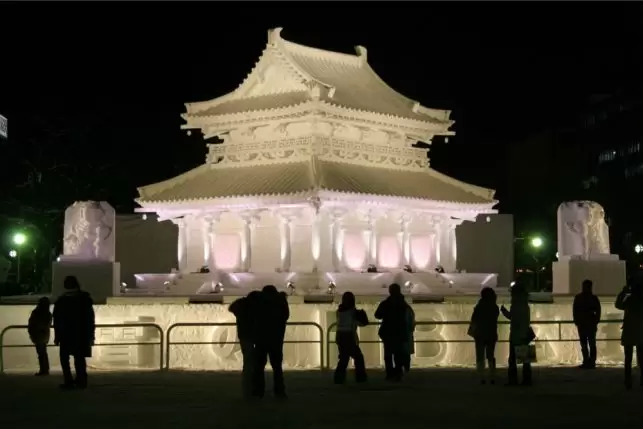 A pavilion of ice at the sapporo snow festival in Hokkaido, Japan | pic: Takuya Yoshimura