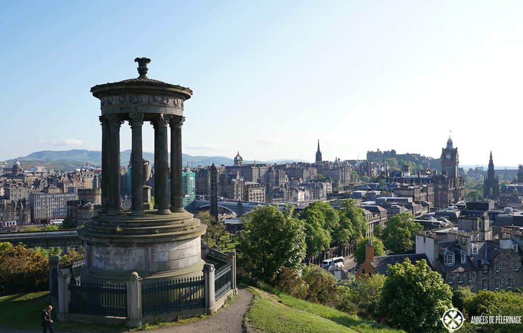 The view of Edinburgh as seen from Carlton Hill, Scotland