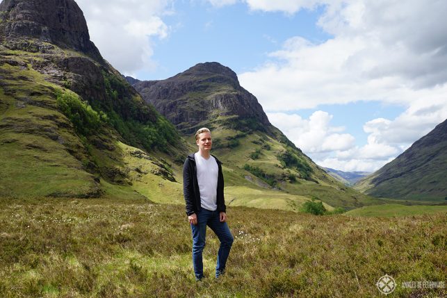 Me in Glen Coe in Scotland. what to pack for scotland? i'd take a lot of layers along as on the pic