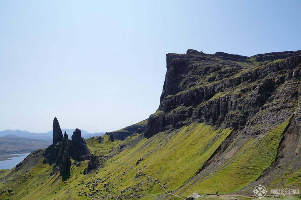 The hike up to the Old Man of Storr in Scotland