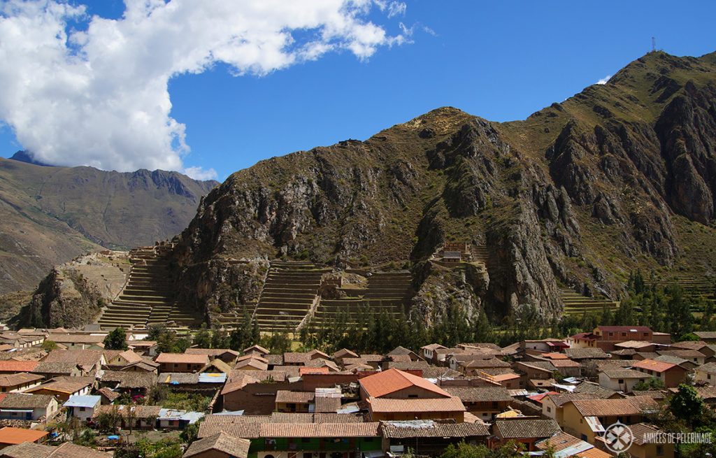The ruins of Ollantaytambo - some say it looks a bit like a Lama