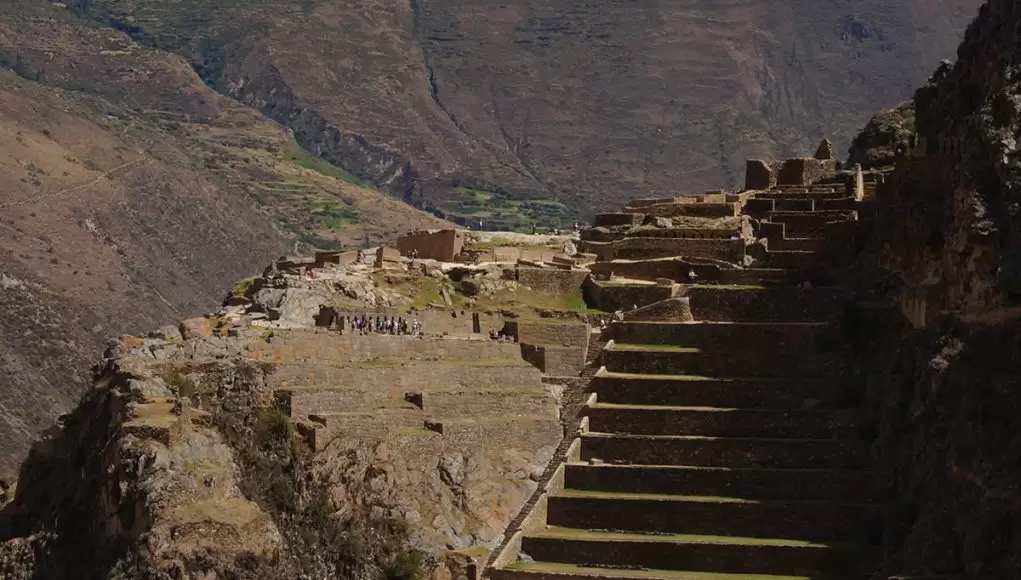 The ancient fortress ruin of Ollantaytambo in Peru