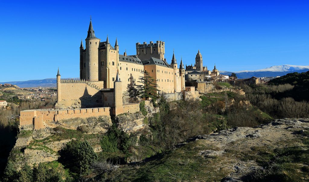 The ancient castle in Segovia, just a short day trip away from Madrid