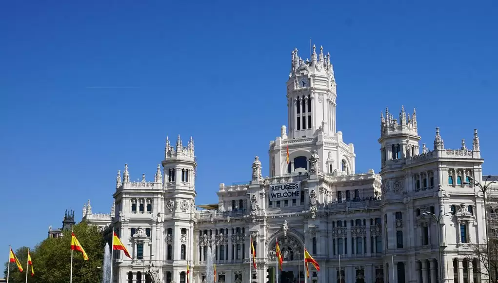 The Cibeles City hall in Madrid, Spain