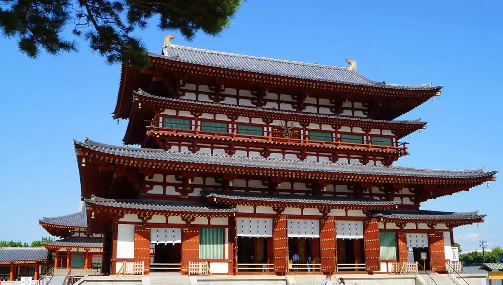 The main hall of the Yakushi-ji Temple in Nara, Japan