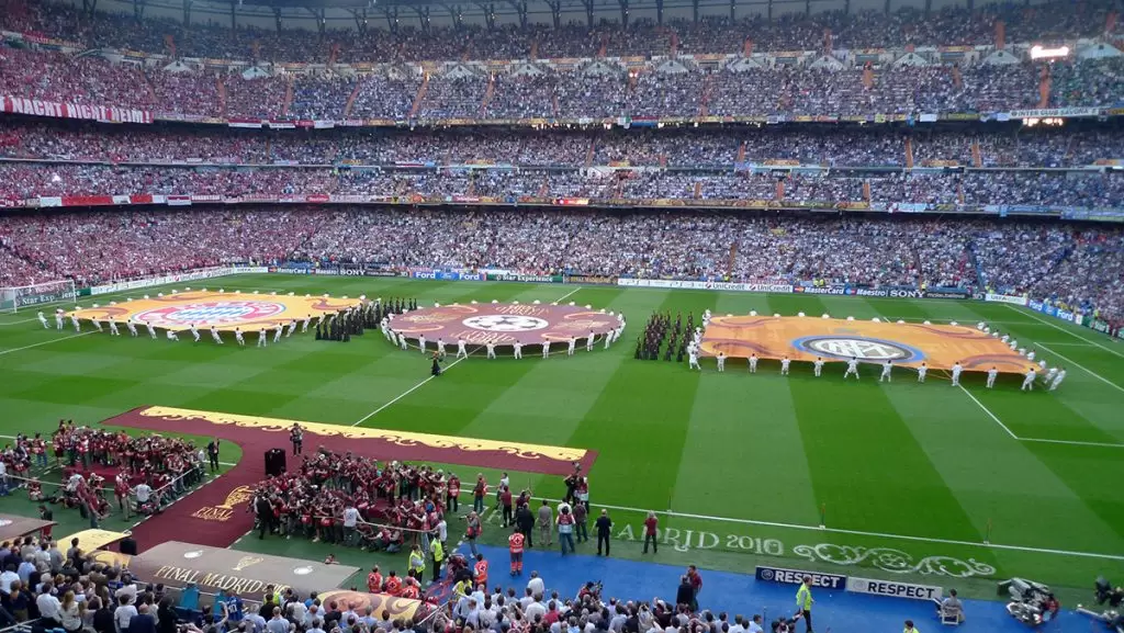 Champions league final at Santiago Bernabéu Stadium Madrid