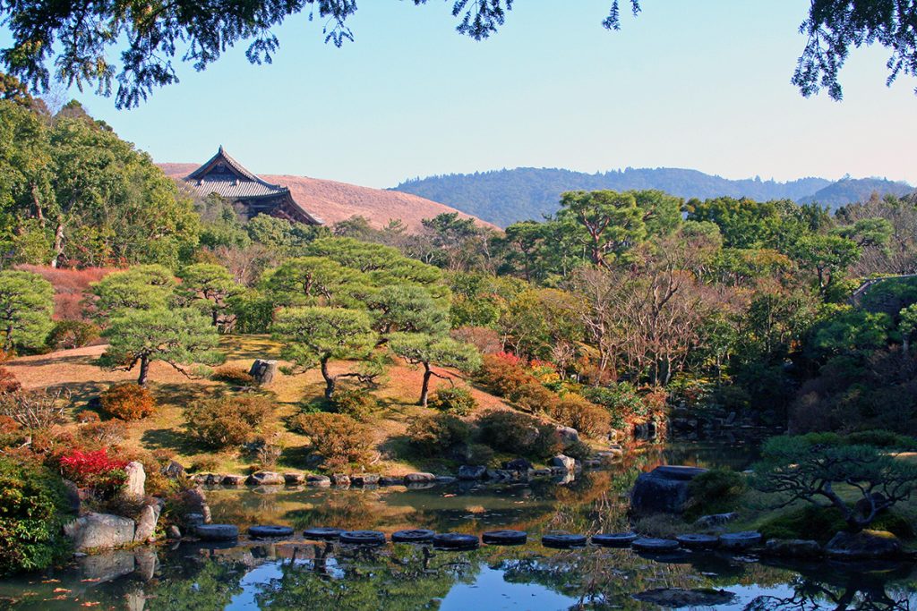The magnificient gardens of the Isue-En in Nara, Japan