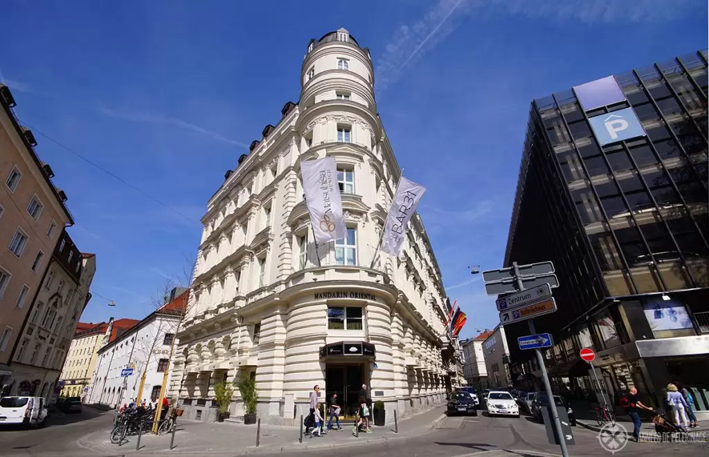 The Mandarin Orientel hotel near Marienplatz, Munich - the best hotel in the city center