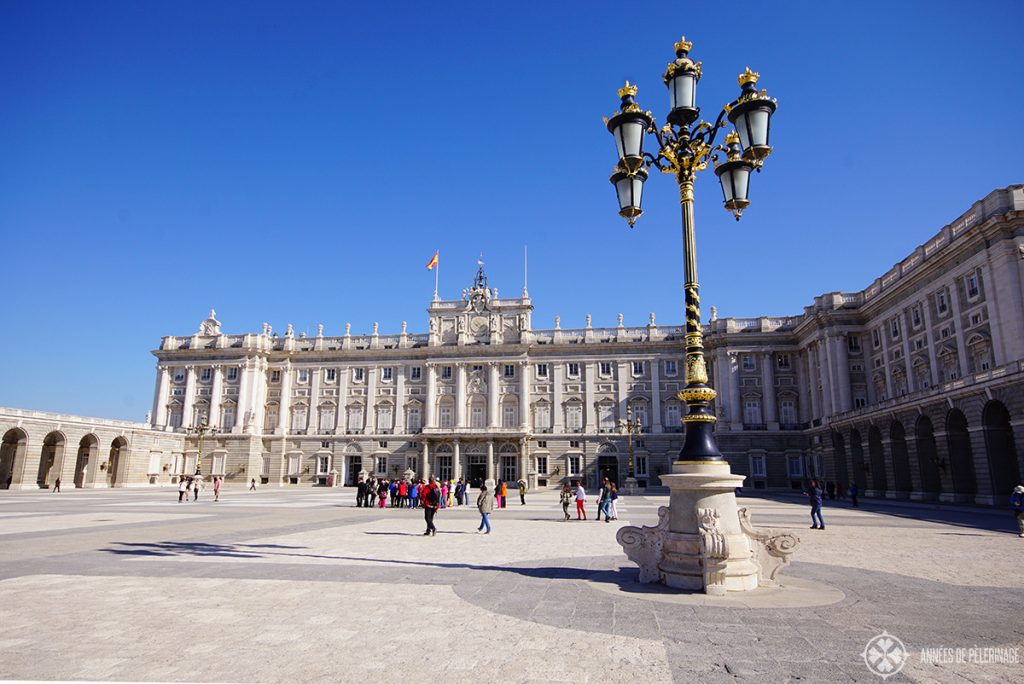 The courtyard of the Royal Palace in Madrid, Spain