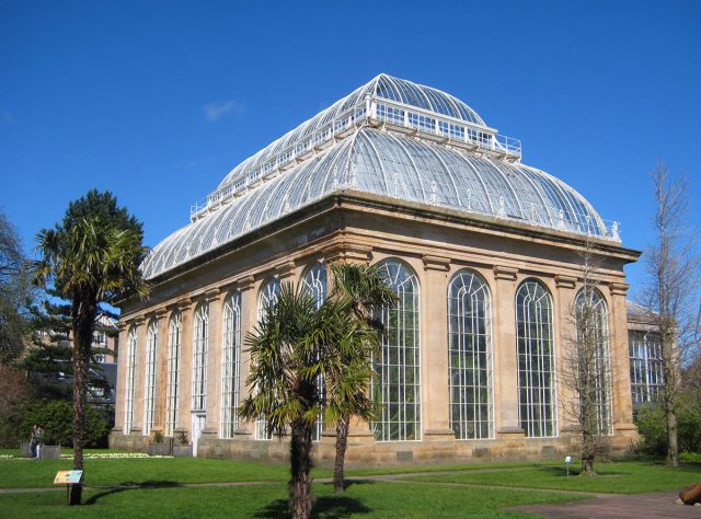 the palm house at the Royal Botanic Garden in Edinburgh, Scotland