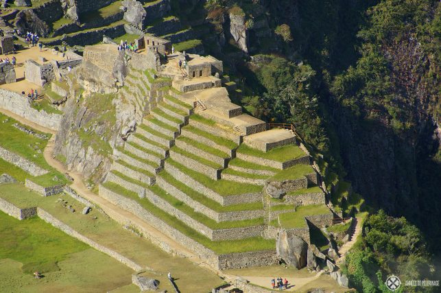 The sacred plaza around the Intihuatana stone in Machu Picchu