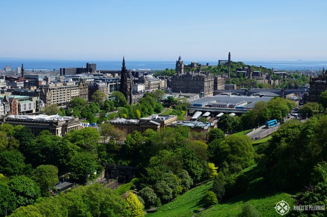 The view from the edinburgh castle in Scotland