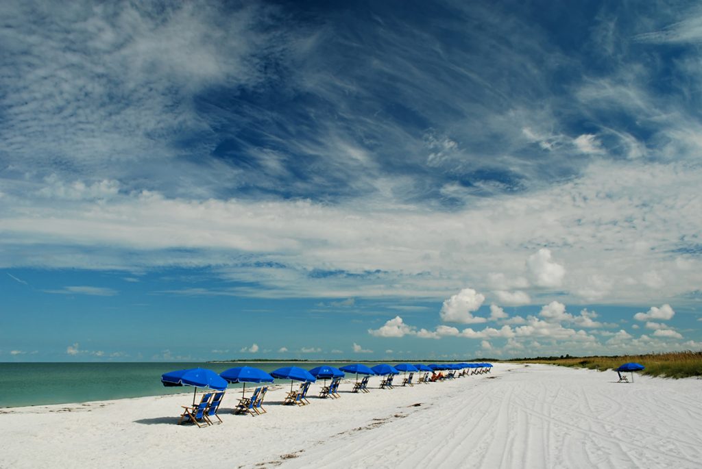 The pristine beach at the Caladesi Island State Park, Florida