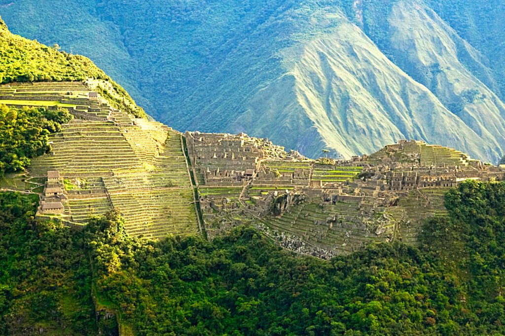 The putucusi mountain right opposite of machu Picchu