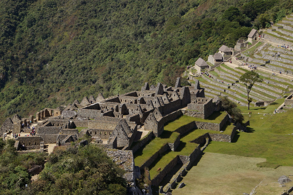 The architecture of the houses in the industrial sector in Machu Picchu