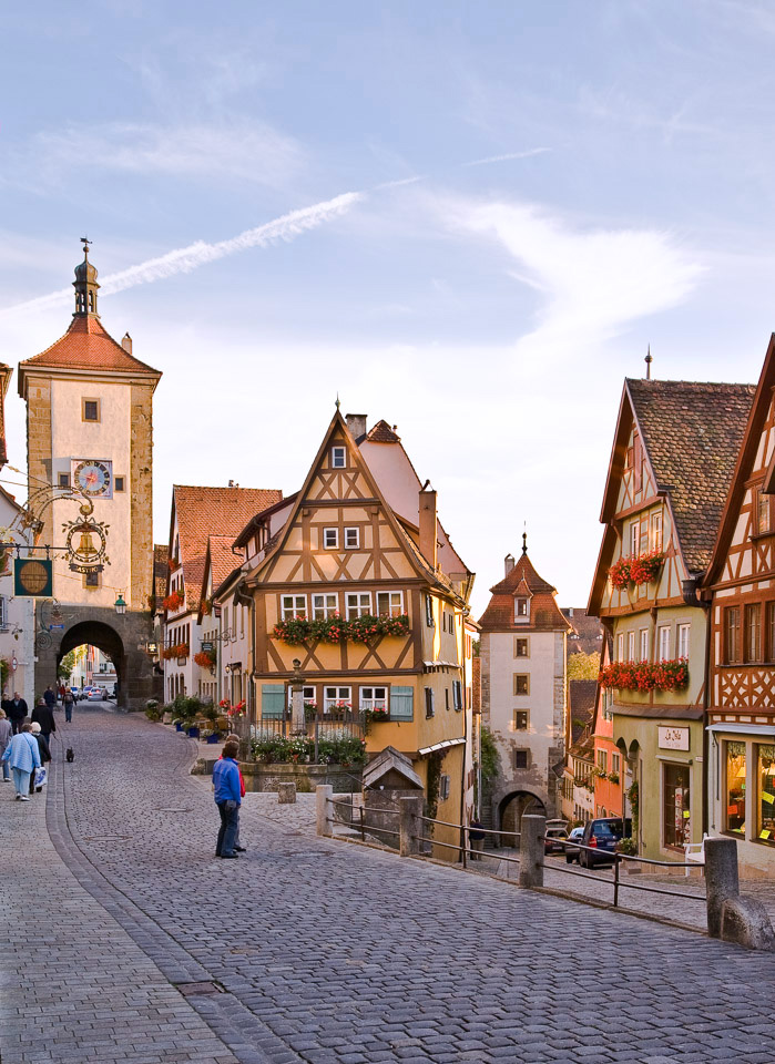 The so called Plönlein in Rothenburg ob der Tauber, Germany