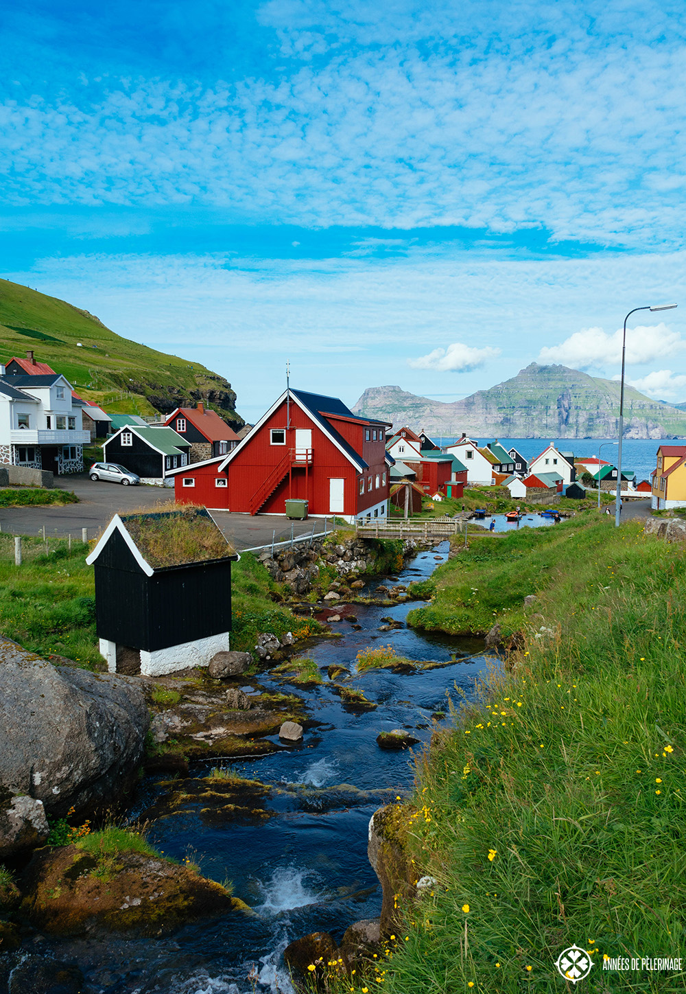 The village of Gjógv in the Faroe Islands