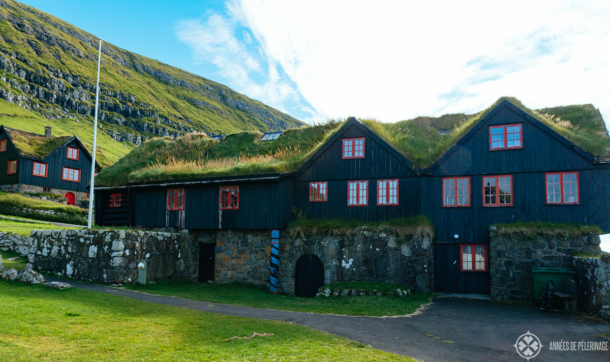 The ancient wooden house of Kirkjubøargarður in the Faroe Islands