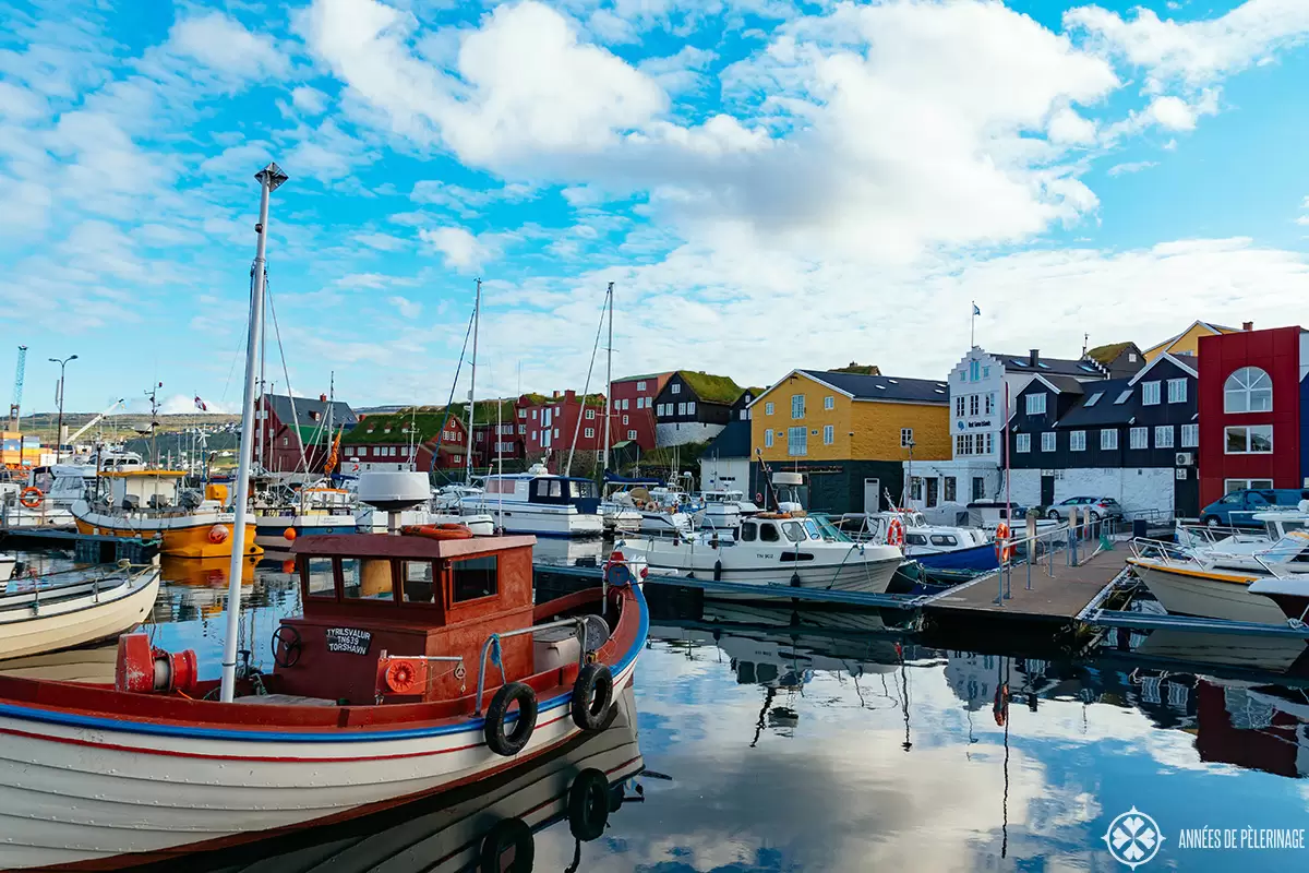 small boats in the harbour of Tórshaven, capital of the Faroe Islands