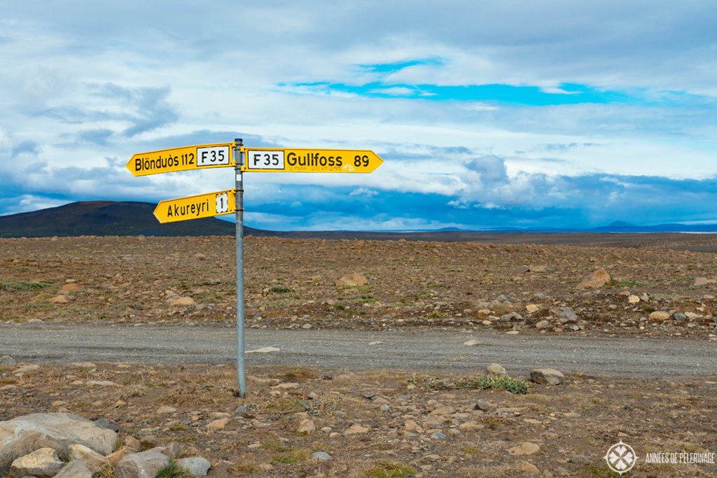 The F35 road from reykjavik to akureyri iceland beyond the golden circle