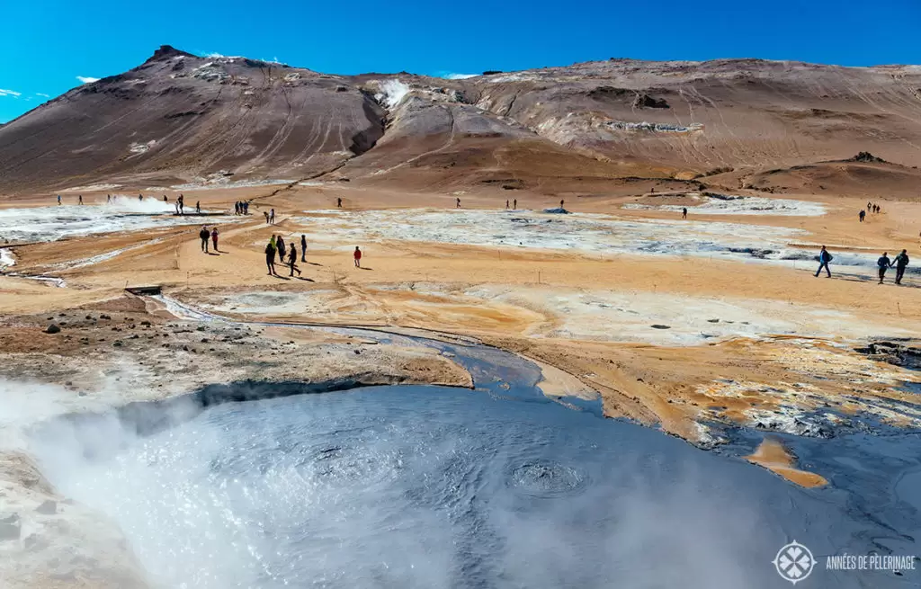 the biggest mud pool in the Hverir Lake Myvatn's geothermal area