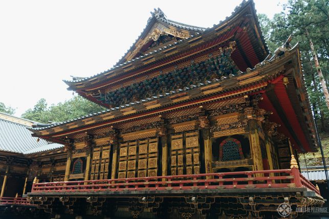 The mainhall (honden) of the Taiyuinbyo shrine in Nikko, Japan