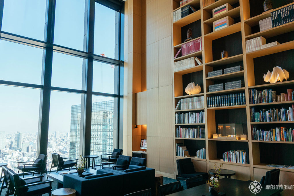 The libary in a little wing off the Lobby of the Aman Tokyo