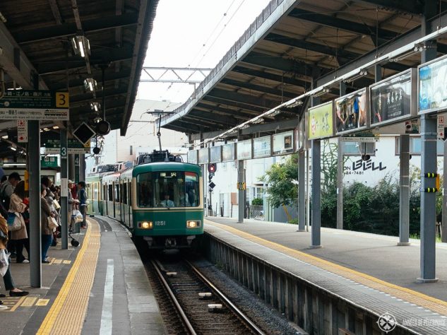 The enoshima Electric Railway line connecting Kamakura JR Station with Enoshima