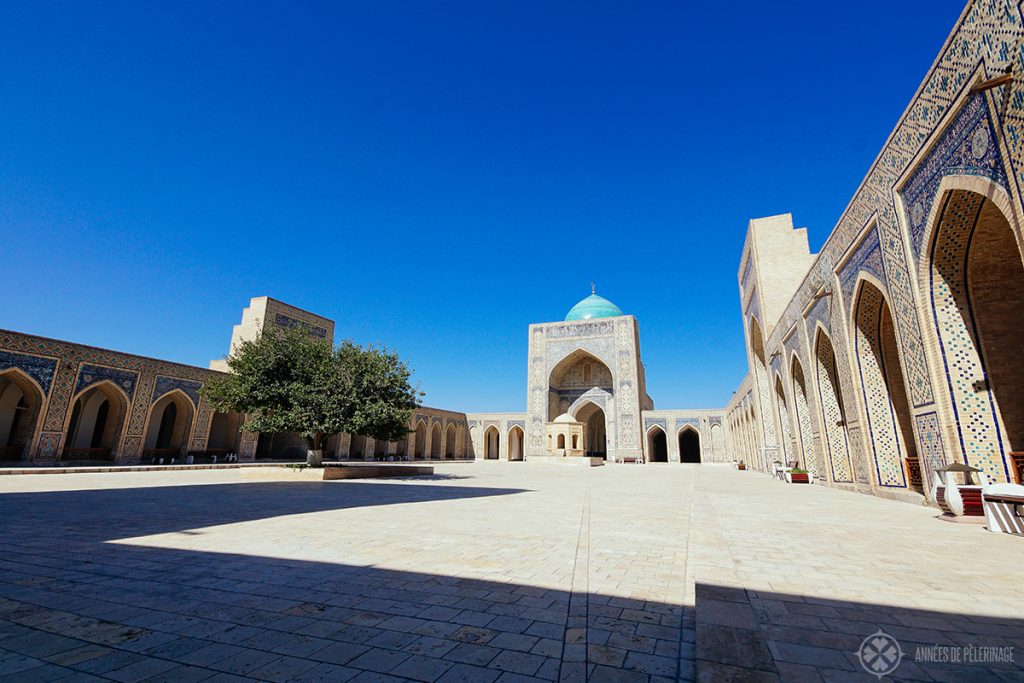 courtyard of the Kalan mosque bukhara uzbekistan