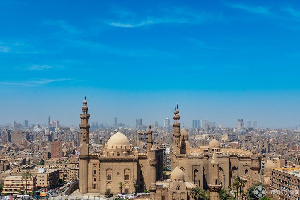 Mosque-Madrassa of Sultan Hassan as seen from the Citadel of Cairo, Egypt
