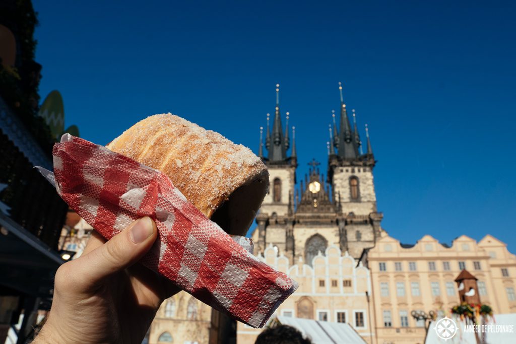 Trdelník pastry in Prague, Czech republic