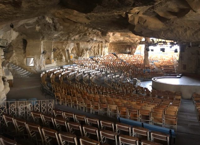 Main hall of the monastery of St. Simon in Cairo - a very unique cave church