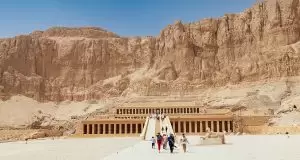 Front view of the hatshepsut temple near Luxor, Egypt