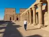 The ultimate Egypt travel guide - me on Philae temple in Aswan