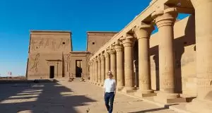 The ultimate Egypt travel guide - me on Philae temple in Aswan