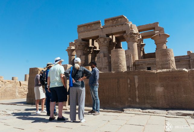 small group on one of the many excursions from the Oberoi Zahra luxury Nile cruise ship in Egypt