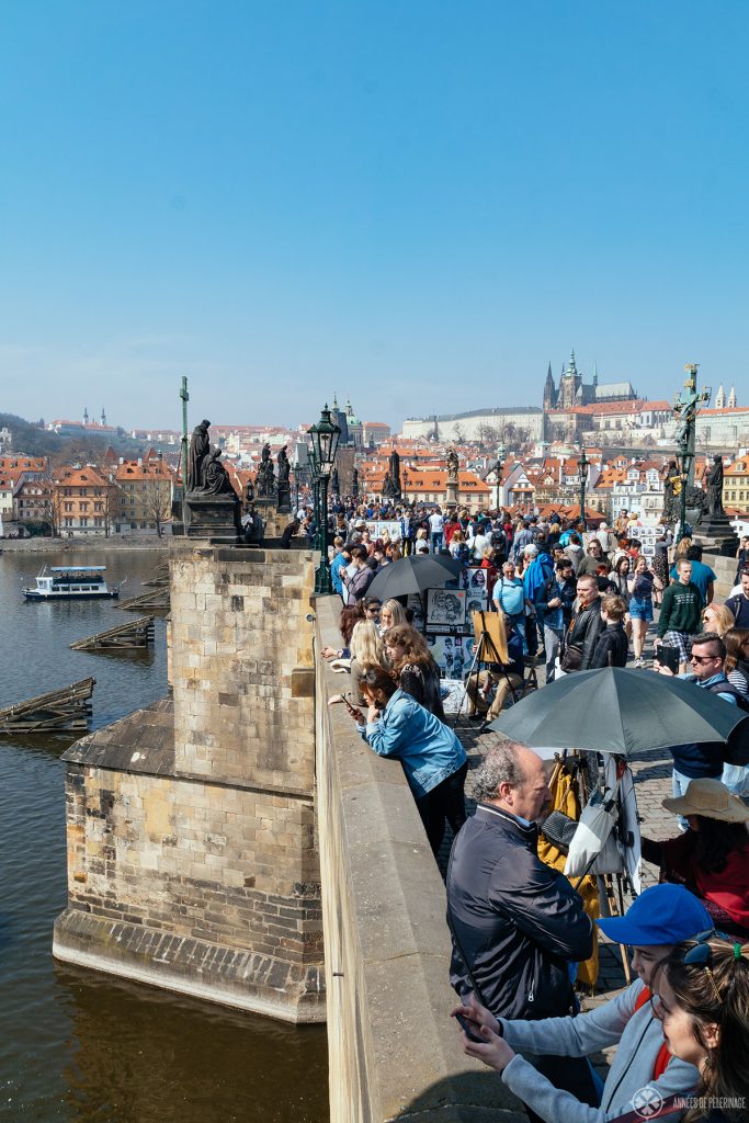 tourist hordes on the Charles Bridge - one of the many things to do in Prague