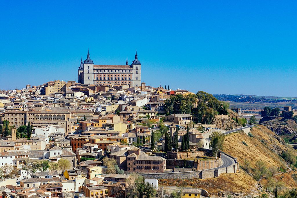 The Alcázar of Toledo on the highest hill of Toledo