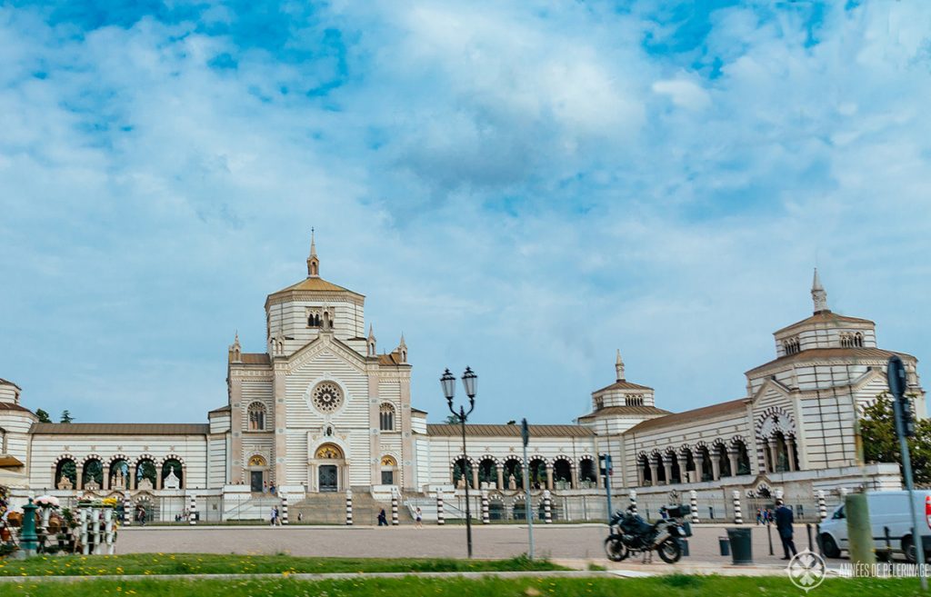 Entrance to the Cimitero Monumentale graveyard in Milan, italy