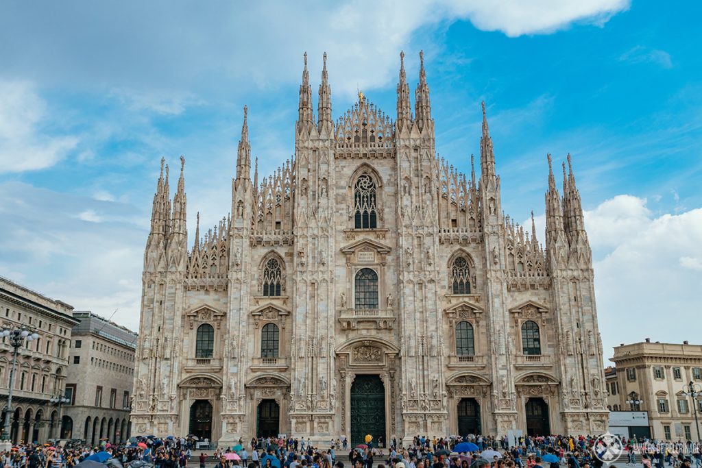 The Duomo Santa Maria Nascente in Milan, Italy