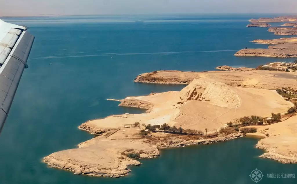 Abu Simbel temple from above, Egypt