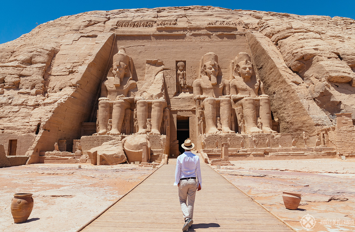 Me infront of the great temple of Ramses II in Abu Simbel, Egypt
