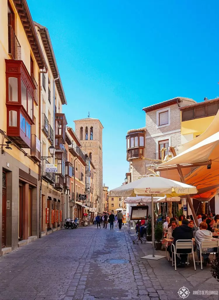 Picturesque streets in the old town of Toledo, Spain