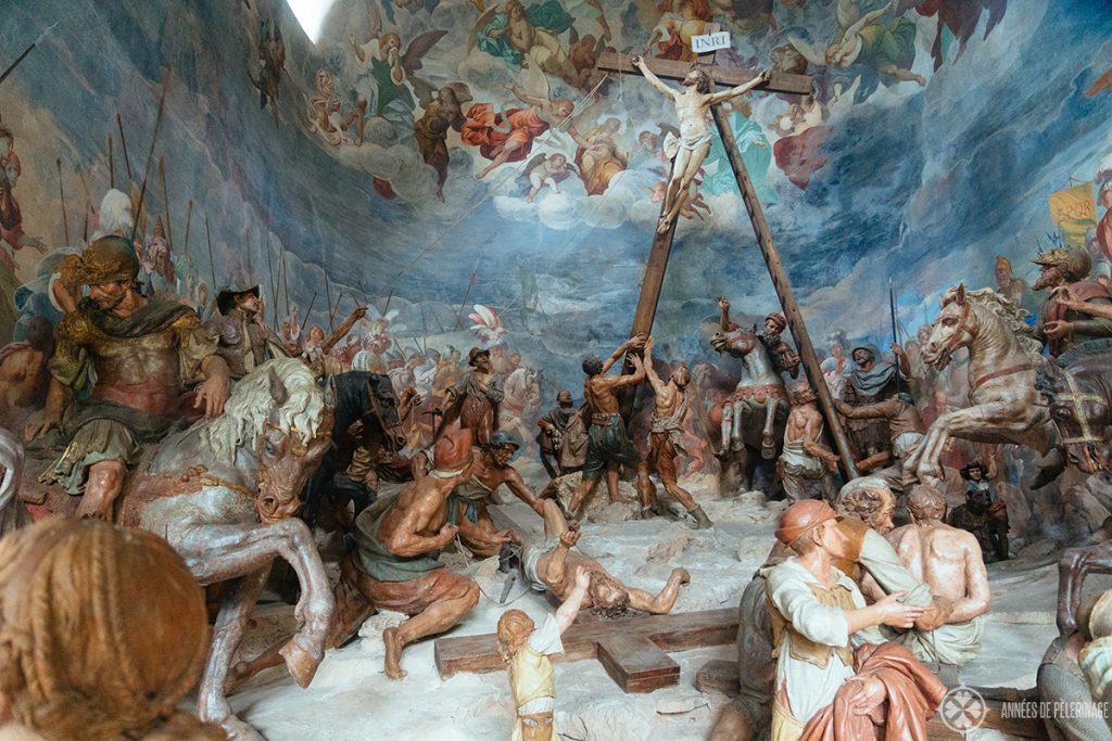 Nativity Scene inside one of the Chapels along the Holy Road in Varese