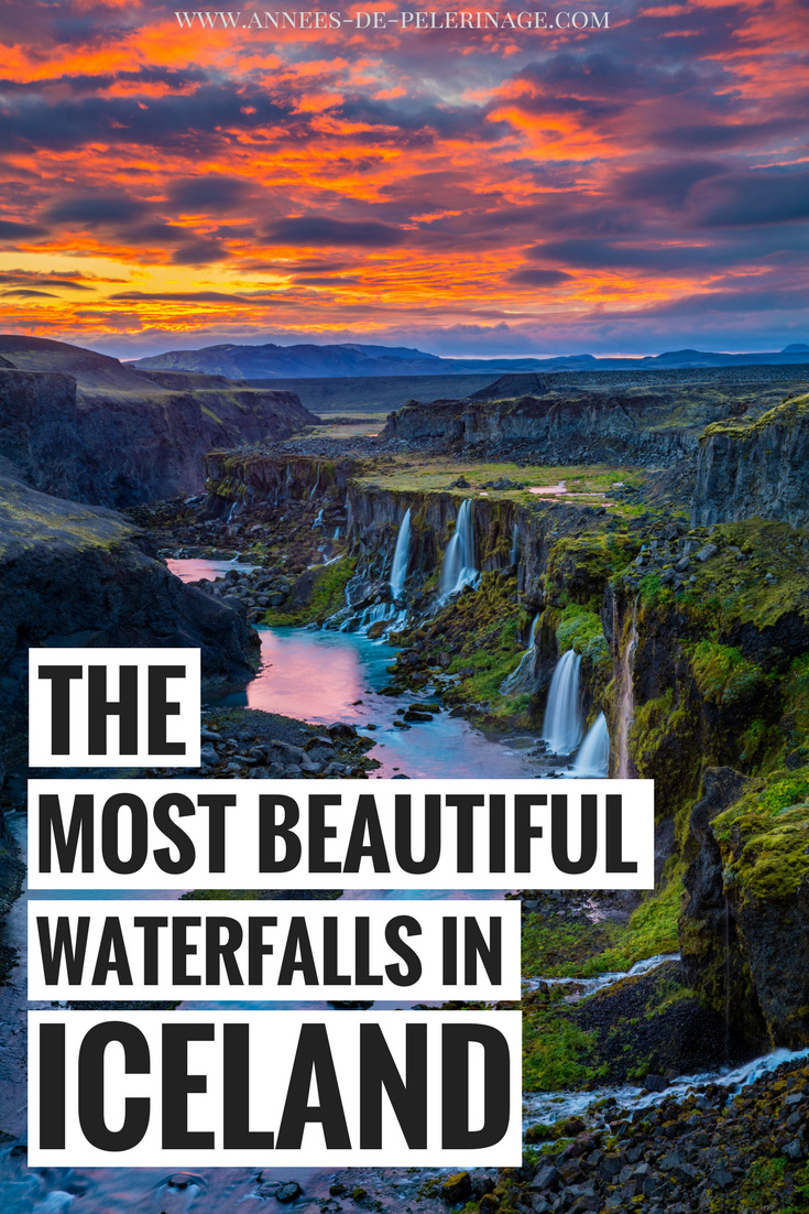 A travel guide with the 15 most beautiful waterfalls in Iceland. Looking for inspiration for your Iceland itinerary? This blog has tons of Iceland photography inspiration and detailed descriptions on how to get to all the landmarks. Click for more information on #Iceland #waterfall #landscape #photography #travel #travelguide